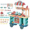 Kids Kitchen Food Stand with Play Food, Cashier Register, Accessories Ages 3-6