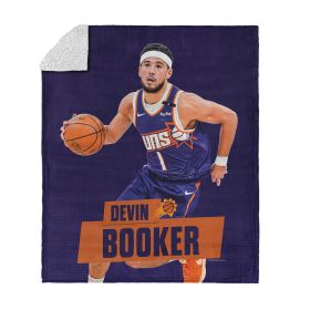 Phoenix Suns NBA Devin Booker Silk Touch Sherpa Throw Blanket 50 x 60 inches