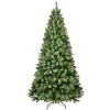 7ft Per-Lit Artificial Christmas Tree with 400 Warm White Lights, Premium Full Hinged Prelight Christmas Tree with 1072 Steel Branch Tips