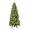 7.5ft Christmas Tree PE PVC Mixed Automatic Xmas Decoration Luxury Artificial Christmas Tree With Lights