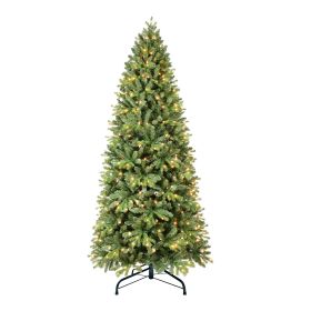 7.5ft Christmas Tree PE PVC Mixed Automatic Xmas Decoration Luxury Artificial Christmas Tree With Lights