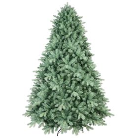Artificial 7.5ft Blue green Tint Christmas Tree with 2908 PE/PVC Mixed Branch Tips, memory wire+iron wire