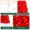 6FT Artificial Christmas Tree with LED Light, Santa's Hat Shape Artificial Whimsical Xmas Tree with 1050 Tip, Curved Xmax Tree