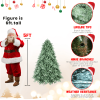 Artificial 5ft Blue green Tint Christmas Tree with 1194 PE/PVC Mixed Branch Tips, memory wire+iron wire