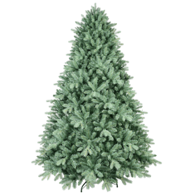 Artificial 5ft Blue green Tint Christmas Tree with 1194 PE/PVC Mixed Branch Tips, memory wire+iron wire
