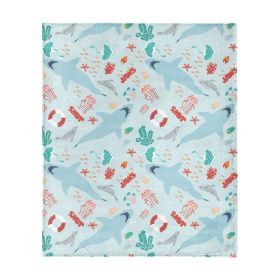 Jaws Coastal Sharks Silk Touch Throw Blanket 50x60 inches