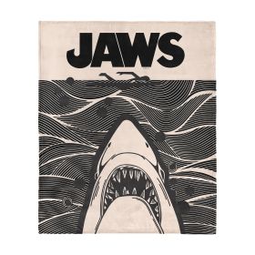 Jaws Duotone Poster Silk Touch Throw Blanket 40x50 inches