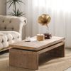 Modern Rustic Wood Coffee Table Ã¢â‚¬â€œ Rectangular Living Room Center Table with Floating Top Design 47.6" L * 23.6" W * 16.3" H