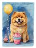 Chow Chow Happy Birthday House Flag Large Porch Sleeve Pole Decorative Outside Yard Banner Artwork Wall Hanging, Polyester, House Size, Multicolor