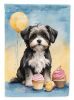 Havanese Happy Birthday House Flag Large Porch Sleeve Pole Decorative Outside Yard Banner Artwork Wall Hanging, Polyester, House Size, Multicolor