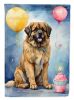 Leonberger Happy Birthday House Flag Large Porch Sleeve Pole Decorative Outside Yard Banner Artwork Wall Hanging, Polyester, House Size, Multicolor
