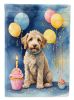 Labradoodle Happy Birthday House Flag Large Porch Sleeve Pole Decorative Outside Yard Banner Artwork Wall Hanging, Polyester, House Size, Multicolor