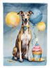 Greyhound Happy Birthday Garden Flag Mailbox Flag Decorative Yard Flag Banner Outside Patio Artwork Yard Flower Beds, Garden Size, Multicolor