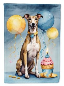 Greyhound Happy Birthday Garden Flag Mailbox Flag Decorative Yard Flag Banner Outside Patio Artwork Yard Flower Beds, Garden Size, Multicolor