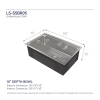 Stainless Steel Kitchen Sink, 30Ã¢â‚¬Â³x19Ã¢â‚¬Â³ Drop In Single Bowl, Undermount Handmade Sink in Brushed Nickel