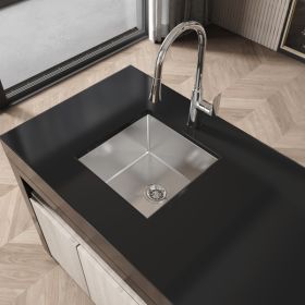 Kitchen Sink 18" x 18" Multifunctional Undermount Workstation Kitchen Sink S304 Stainless Steel Handmade Modern Single Bowl Kitchen Sink (Sink Only)[U
