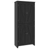 72" Freestanding Storage Cabinet, Kitchen Pantry Cabinet with Doors and Shelves for Dining Room, Black