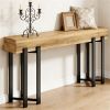 Console Table 160 Cm Narrow with Metal Frame for Hallway And Home-Office