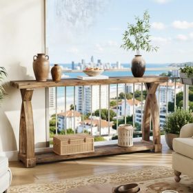 Floor standing narrow main console sofa with 2 layers of storage space, home decoration furniture, living room
