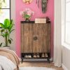6-Level Wardrobe with Doors Shoe Storage Furniture Organizer for Home Office Space Saving Design