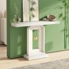 Modern 100cm Console Table Sofa Entrance Table with Gold Decor Elegant Home Living Room Decorative Sideboard