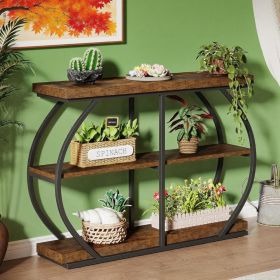 105 Cm 3-Step Sofa Entrance Table Console Table with Shelf Storage Hall Table Living Room Decorative Table Modern Simple Style