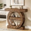 105 Cm 3-Step Sofa Console Table with Storage Compartments Living Room Coffee Table Hallway Console Desk Modern Simple Style