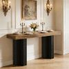 Console Table Brown Stable Legs for Living Room And Entrance Area Furniture Decorative Accessory