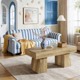 120 Cm Rustic Dining Table - Robust Country House Table with Table Frame in Brown for Living Room Coffee Table