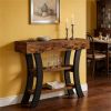 105 Cm Console Table Sofa Entrance Table with Shelf Storage Hall Table Living Room Decorative Furniture