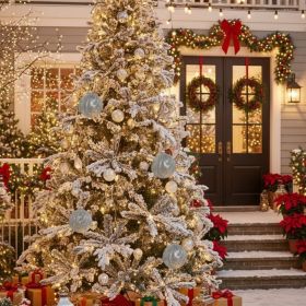 6PCS Set 3.9in Christmas Tree Ornament Balls Glass Hanging Holiday Decor For Party & Tree Festive Decorations Home Ornaments