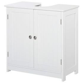 Bathroom Vanities, Bathroom Sink Cabinets with U-Shape Cut-Out and Adjustable Internal Shelf, White