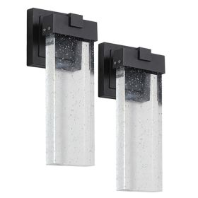 Outdoor Waterproof Transparent LED Crystal Wall Lamp Supports Multiple Types Of Light Bulbs 12W Per Lamp 2 Pack