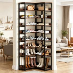Sleek Shoe Cabinet with Space-Saving and Adjustable Feet for Bedroom