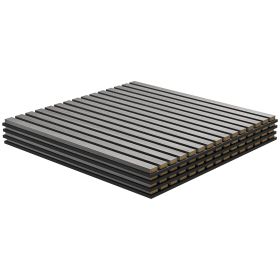 24"x24" Wood Panels for Wall, 4 Pack Acoustic Panels, Sound Absorbing Slat Wall For Interior Wall Decor, Home, Gray