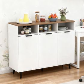 Sideboard Buffet Cabinet Kitchen Storage Cabinet With 5-Position Adjustable Shelves