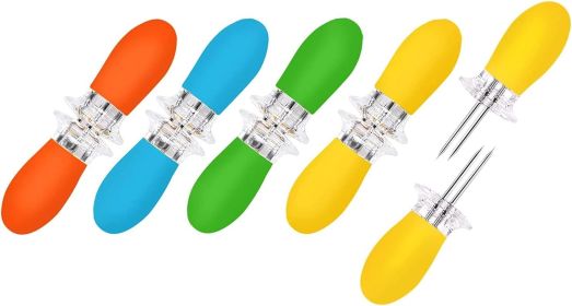 10Pcs 5 Pairs Corn Cob Holders Stainless Steel Corn On The Cob Holders BBQ Fork Skewers For Home Cooking Parties Camping Clearance