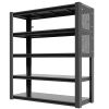 72"H 5-Tier Adjustable Heavy-Duty Shelving with Pegboard, Industrial Storage Rack for Garage, Warehouse, Office, Kitchen - 23.6"D x 47.2"W x 72"H