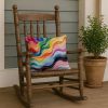 Progress Pride Waves of Unity Throw Pillow Machine Washable, Indoor Outdoor Decorative Pillow for Couch, Bed or Patio, 18Hx18W