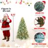6ft Blue-Green PE/PVC Hybrid Automatic Led Xmas Tree Decor Artificial New Years Christmas Tree