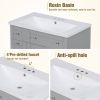 30" Bathroom vanity with Single Sink in grey; Combo Cabinet Undermount Sink; Bathroom Storage Cabinet; Solid Wood Frame