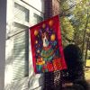 Basenji Holiday Christmas House Flag Large Porch Sleeve Pole Decorative Outside Yard Banner Artwork Wall Hanging, Polyester, House Size, Multicolor