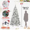 9ft Pre-Lit Snow-Flocked Christmas Tree with 750 LED Lights & 1964 PVC/Pine Needles Tips