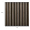 Acoustic Panels 4-Pack, 24"x24" Brown Wood Panels, Sound Absorbing, Slat Wall for Wall Decor