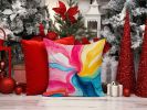 Pansexual Pride Throw Pillow Machine Washable, Indoor Outdoor Decorative Pillow for Couch, Bed or Patio, 18Hx18W