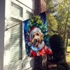 Goldendoodle Christmas House Flag Large Porch Sleeve Pole Decorative Outside Yard Banner Artwork Wall Hanging, Polyester, House Size, Multicolor