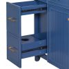 36" Bathroom Vanity Cabinet with Sink Top Combo Set; Navy Blue; Single Sink; Shaker Cabinet with Soft Closing Door and Drawer