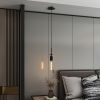3 Pack Black Pendant Lights Kitchen Island (No Bulbs), Adjustable Modern Glass Pendant Light Over Island