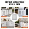 BBQ Access Door, 17W x 24H Inch Single Outdoor Kitchen Door, Stainless Steel Flush Mount Door, Wall Vertical Door with Handle, Vents and Hook