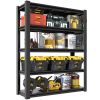 78"H 5-Tier Adjustable Heavy-Duty Storage Shelving with Pegboard, Industrial Metal Shelving Unit for Garages, Warehouses, Offices, Kitchens